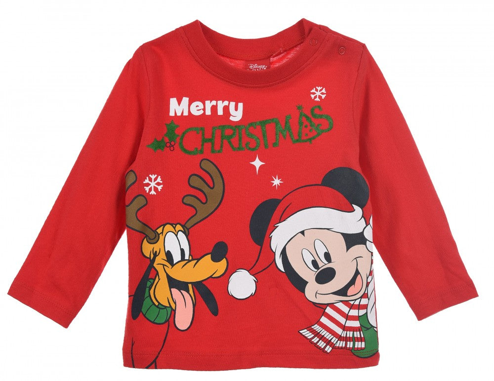 Disney Mickey  Weihnachtsbaby-T-Shirt, Oberteil 12 Monate