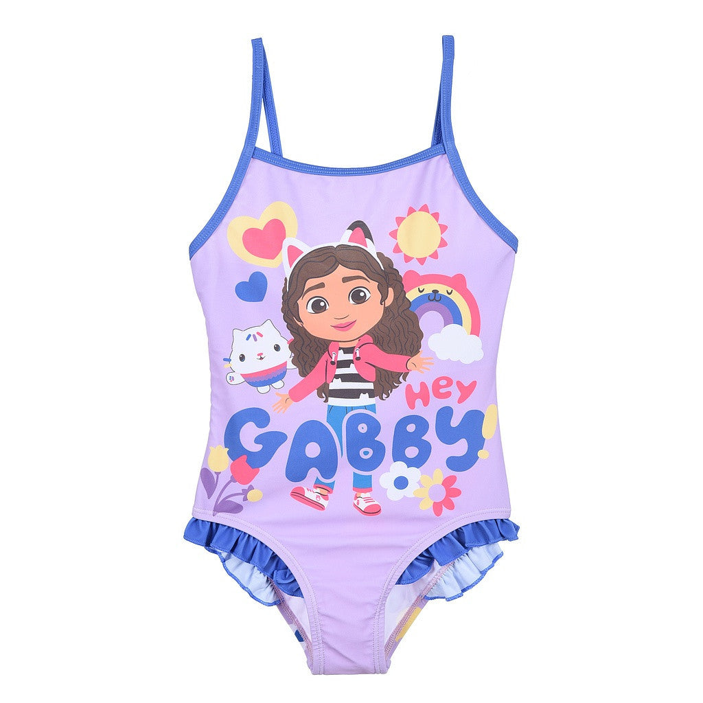 Gabby's Dollhouse Hey Purple Kinder Badeanzug, Schwimmen 3 Jahre / 98 cm