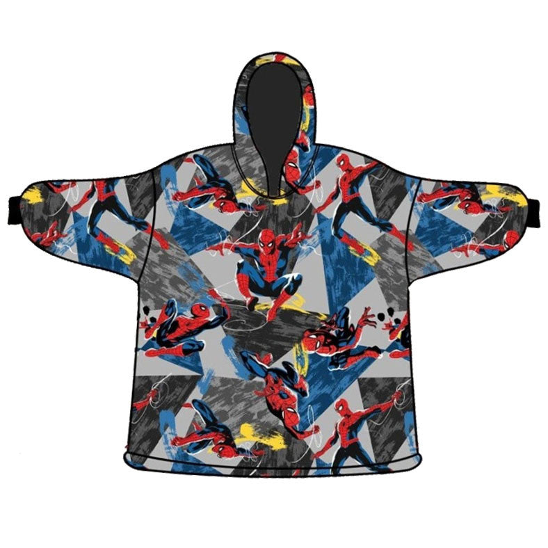 Spiderman Erwachsenen Überzieh-Plüschfleece-Decke, Poncho