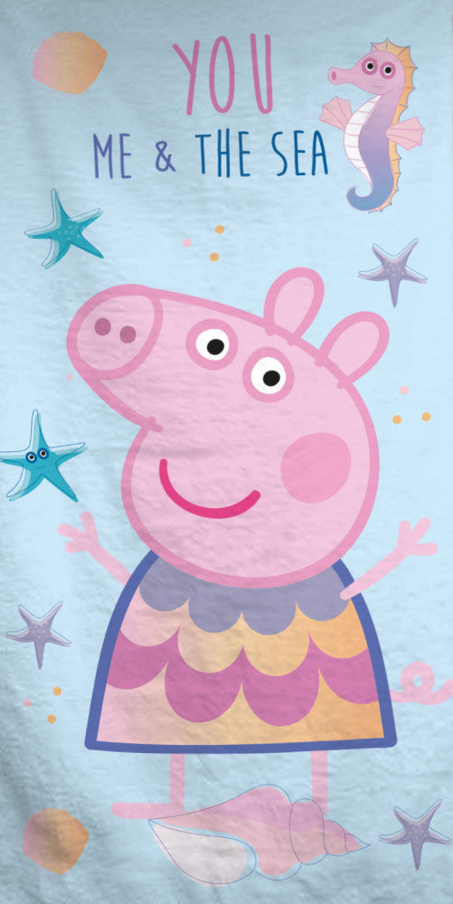 Peppa Wutz & the Sea Badetuch, Strandtuch 70x140cm