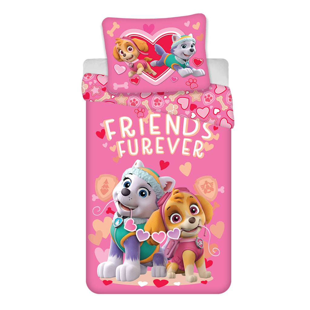 Paw Patrol Friends Furever Kinderbettwäschebezug 100×135cm, 40×60 cm