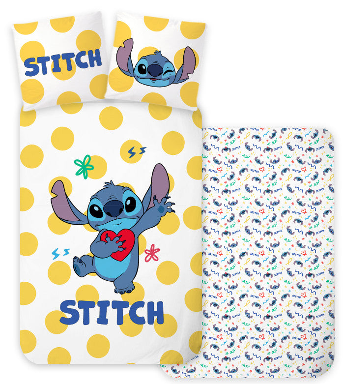 Disney Lilo und Stitch Dots Kinderbettwäsche 100×135 cm, 40×60 cm