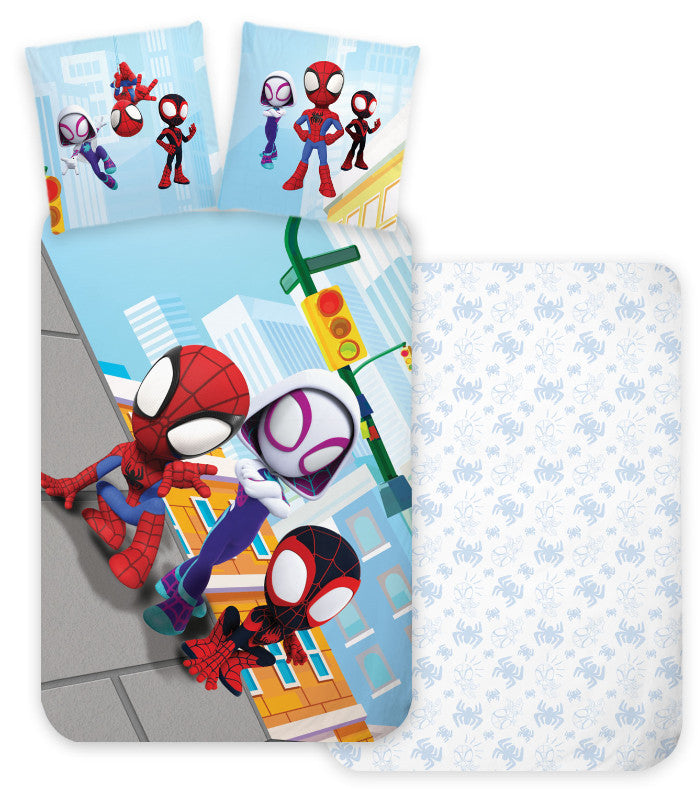 Spiderman Squad Kinder Bettbezug 100×135 cm, 40×60 cm
