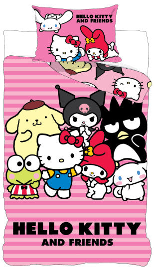 Hello Kitty Friends Bettwäschebezug 140×200cm, 70×90 cm