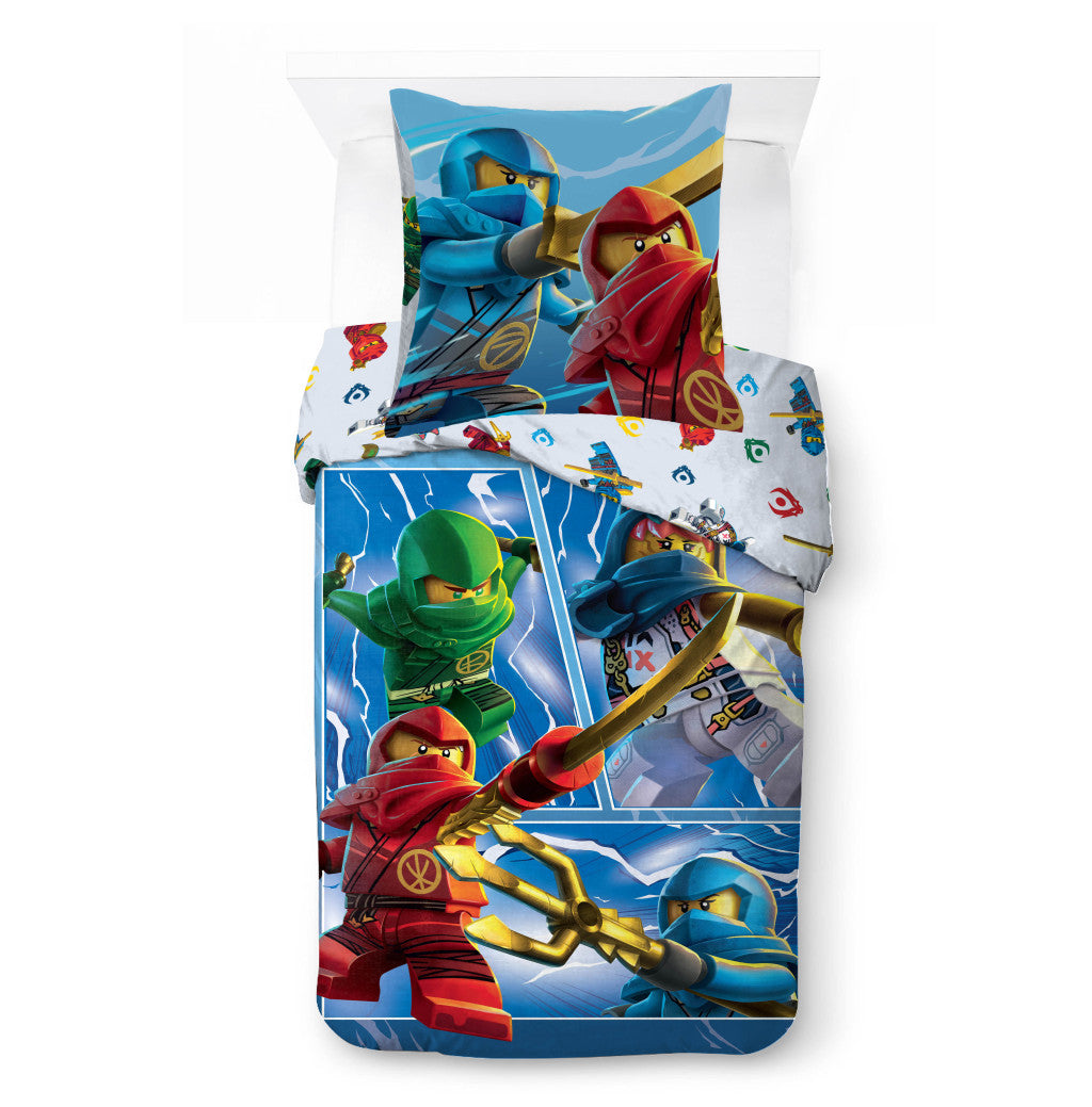 Lego Ninjago Warriors Bettwäsche 140×200 cm, 70×90 cm