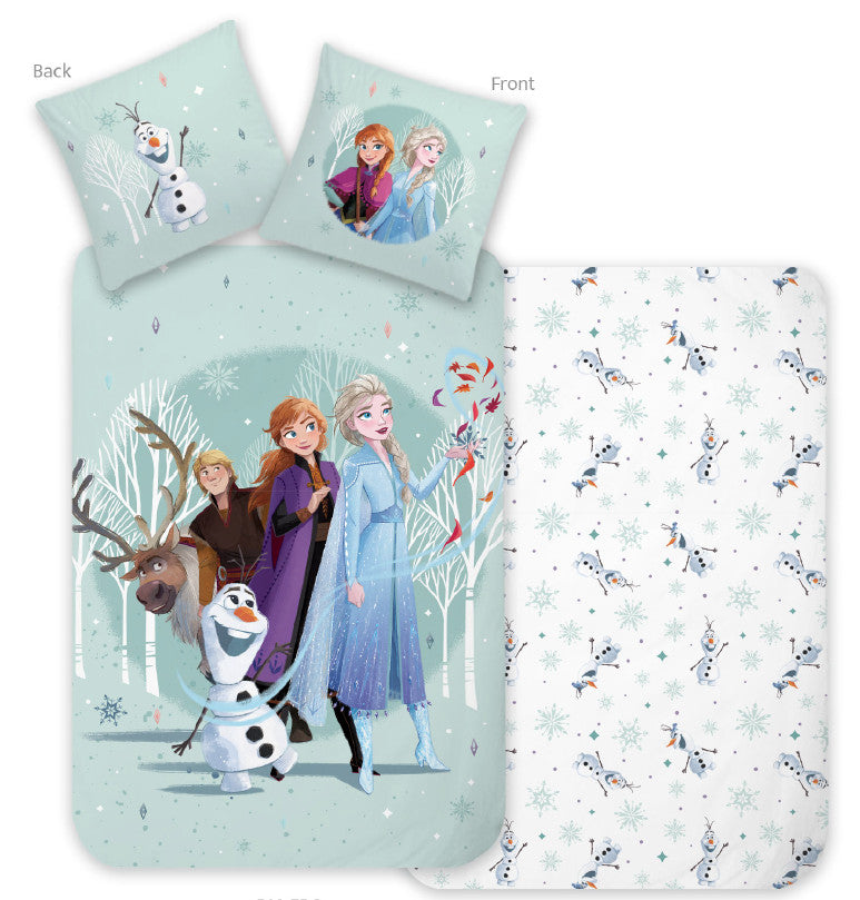 Disney Eiskönigin Forest Adventure Kinderbettwäsche-Set 100×135 cm, 40×60 cm