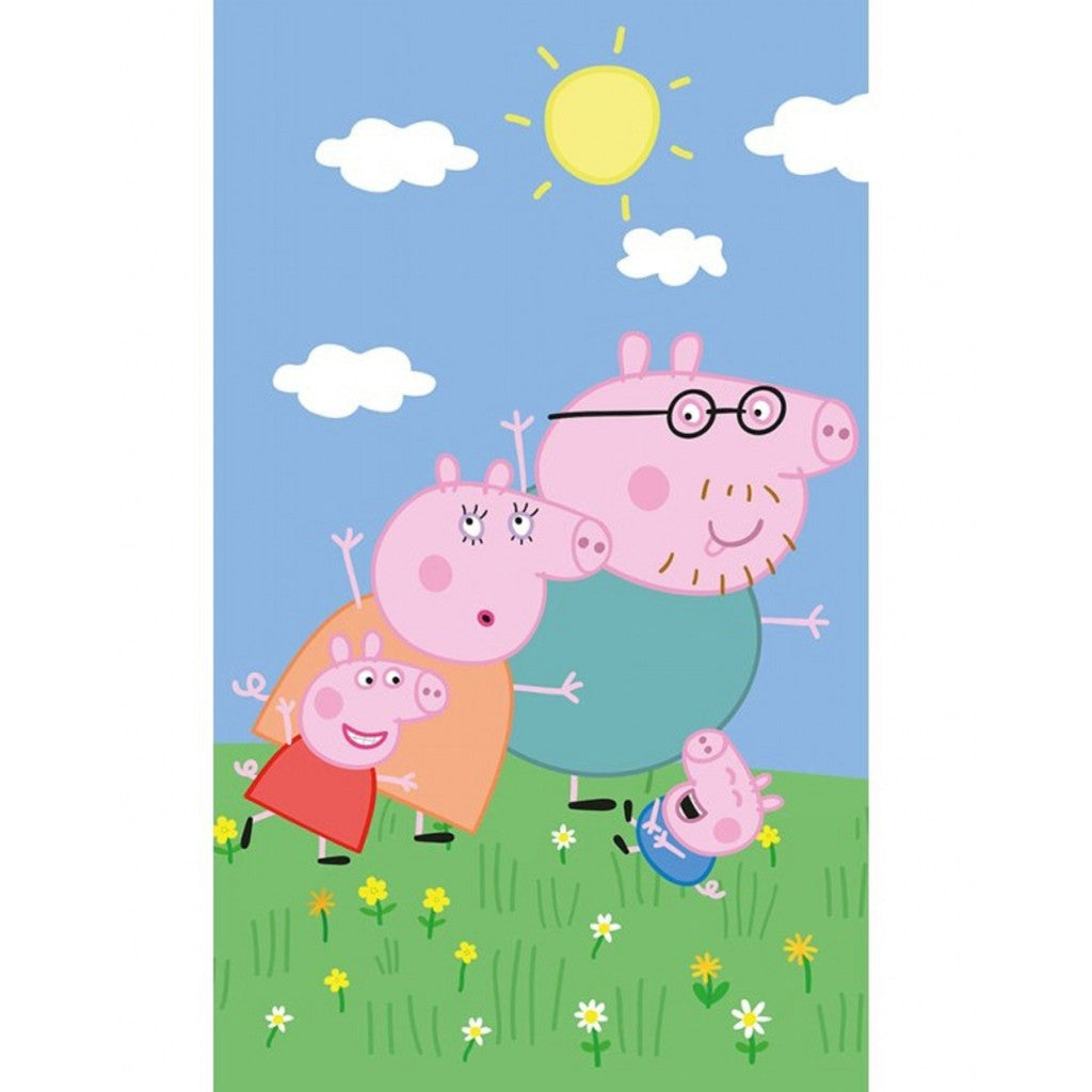 Peppa Wutz Family Handtuch, Gesichtstuch, Handtuch 30x50 cm
