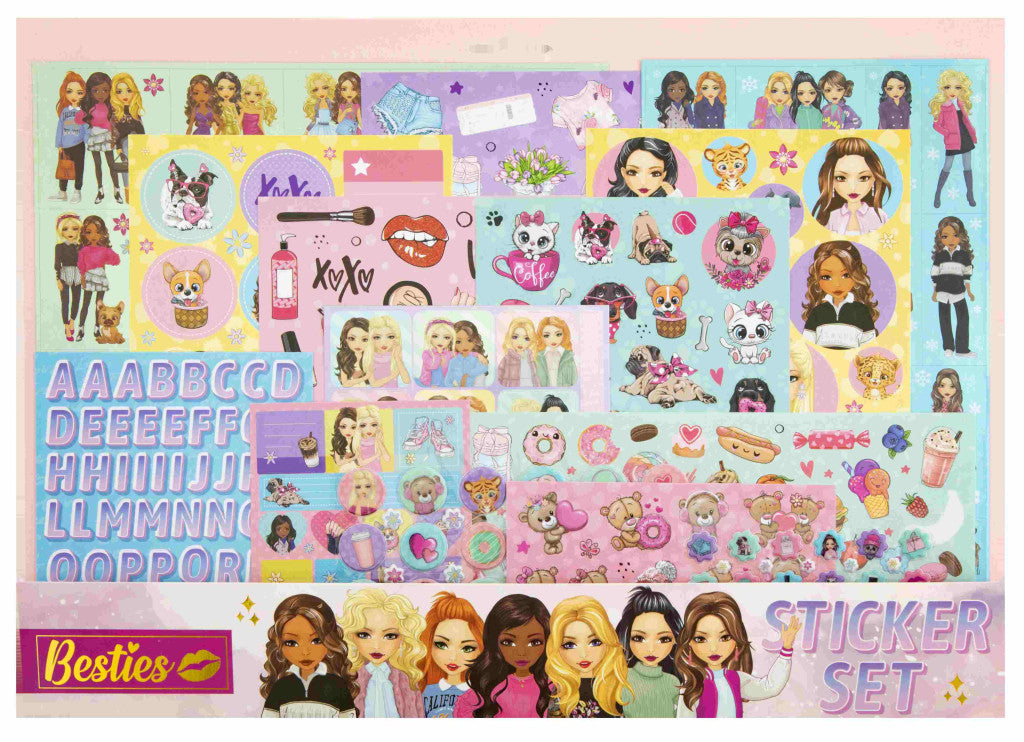 Farbe Besties Mädchen Mega-Sticker-Set 300 Stück