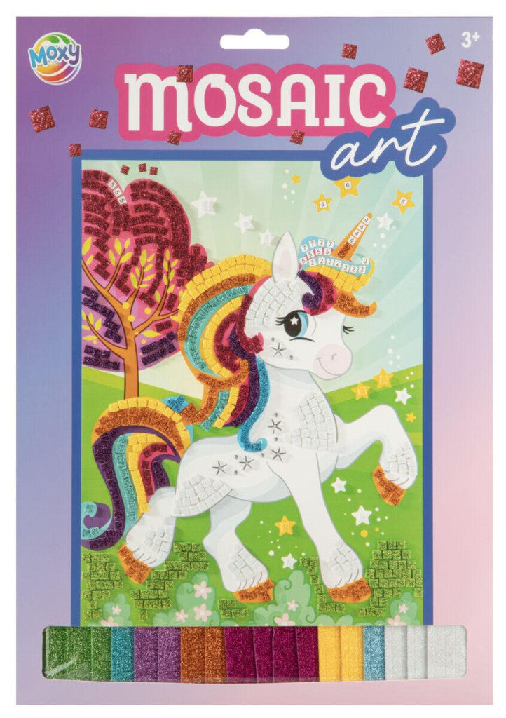 Einhorn Fun Glitzernder Schaumstoff-Mosaik Kreativset