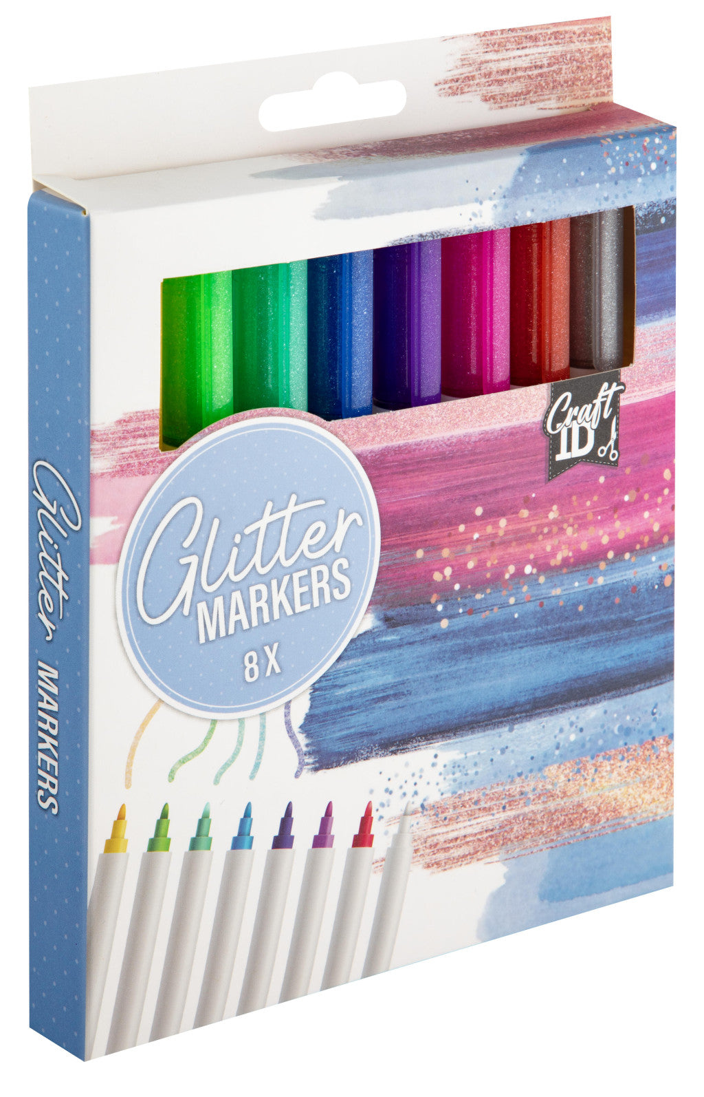 Farbe Craft Glitzer-Filzstifte Set 8-teilig