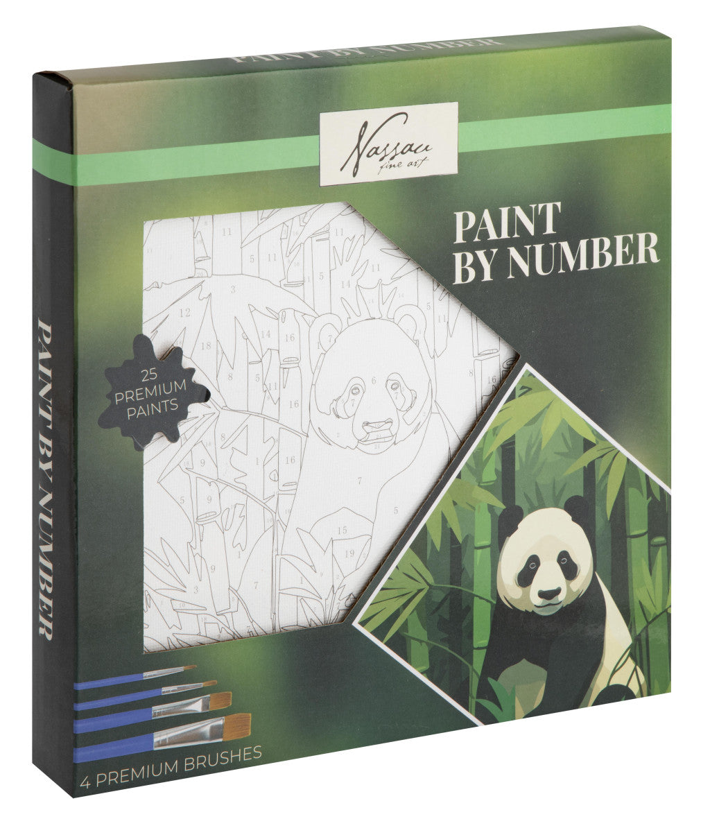 Tiere Nassau Panda Malen-nach-Zahlen Set 20x20 cm