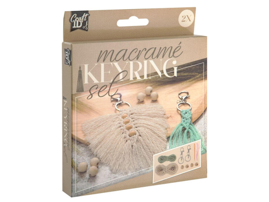 Farbe Craft Makramee Schlüsselanhänger Kreativset zum Selbermachen, 2-teilig