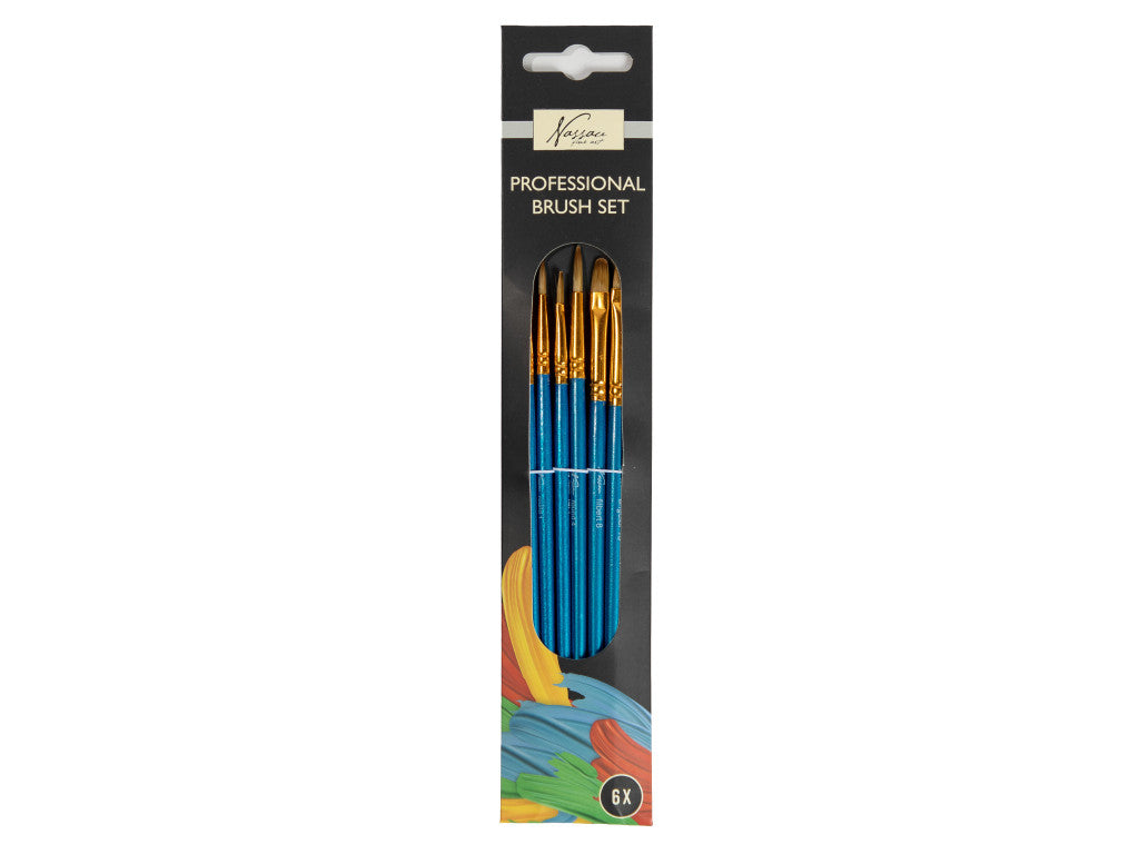 Farbe Nassau Professionelles 6-teiliges Pinselset
