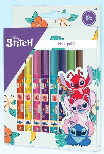 Disney Lilo und Stitch Aloha Filzstifte Set, 12 Stück