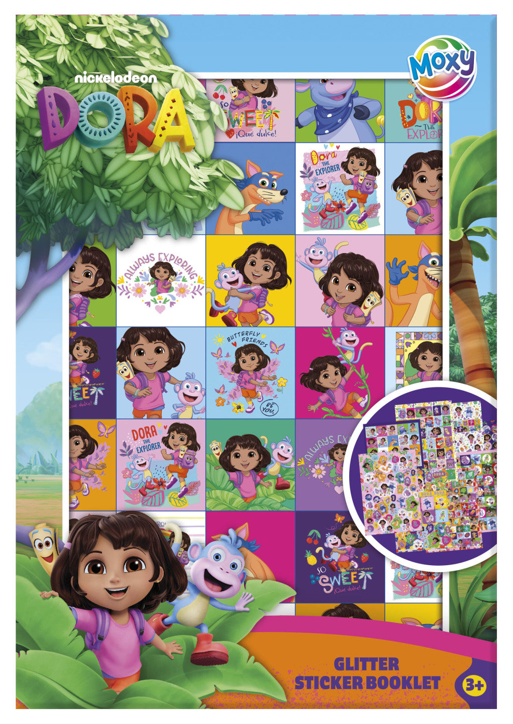 Dora the Explorer Sweet Dora der Entdecker Glitzer Stickeralbum 8 Blätter