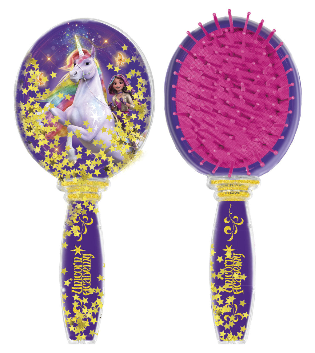 Unicorn Academy Star glänzende Haarbürste 18 cm