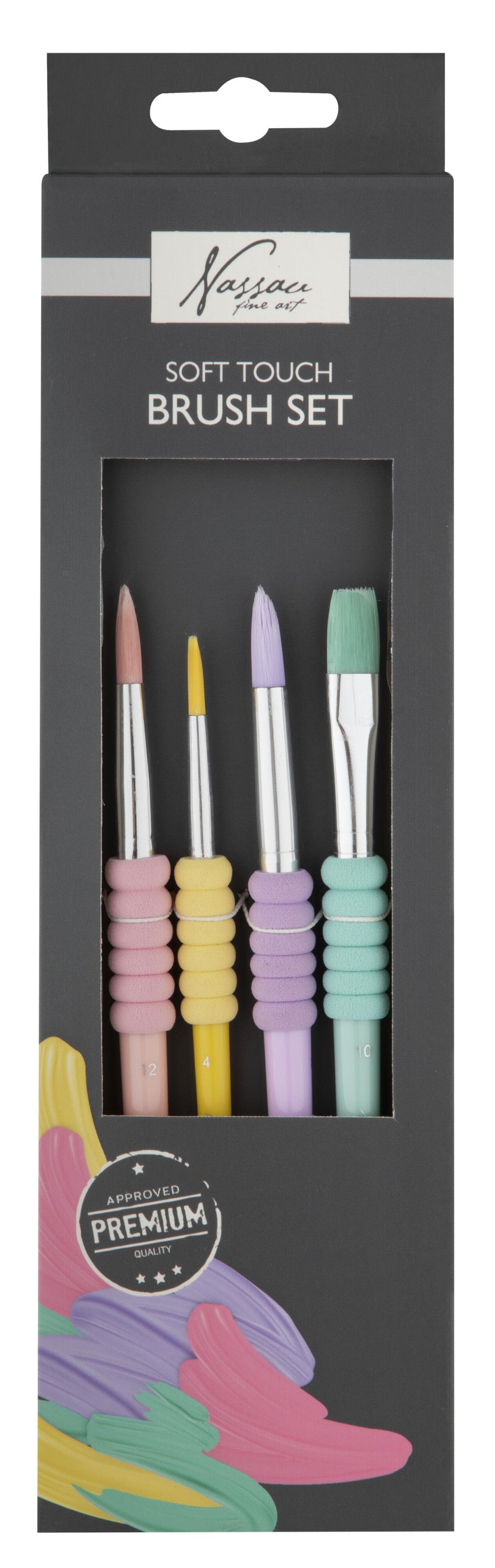 Farbe Nassau Pinselset mit weicher Haptik, 4-teilig