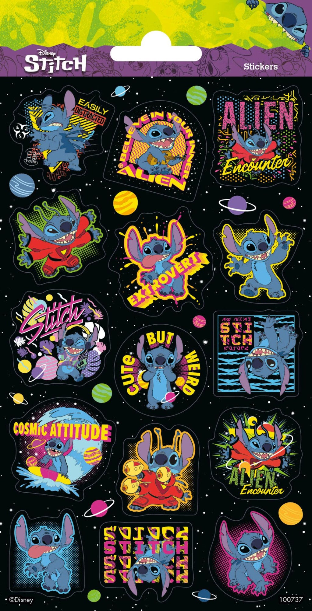 Disney Lilo und Stitch Extrovert Glitzer-Sticker-Set