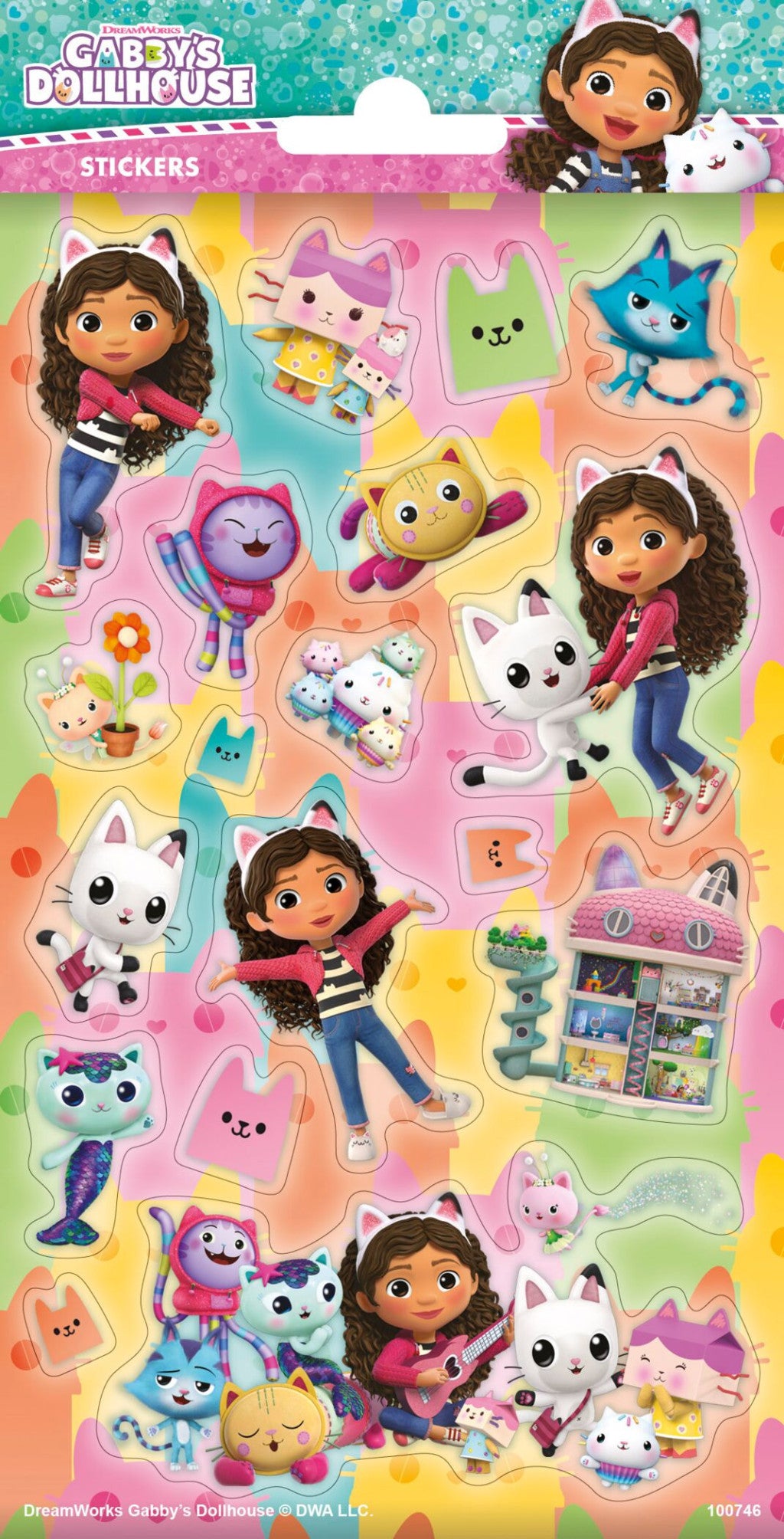 Gabby's Dollhouse Cats Glitzer-Aufkleberset