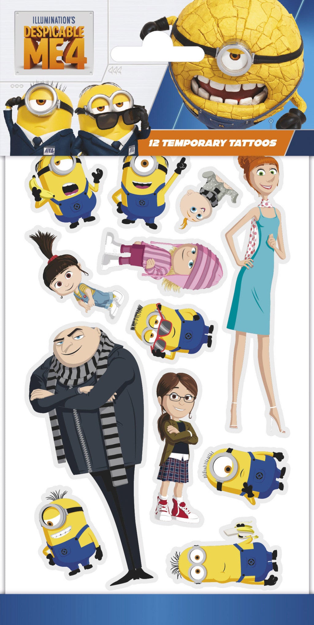 Minions Family 12 Stück Tattoos