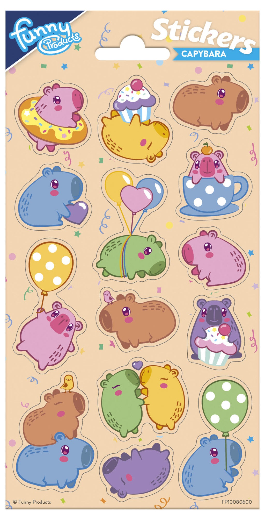 Capybara Balloon Aufkleber