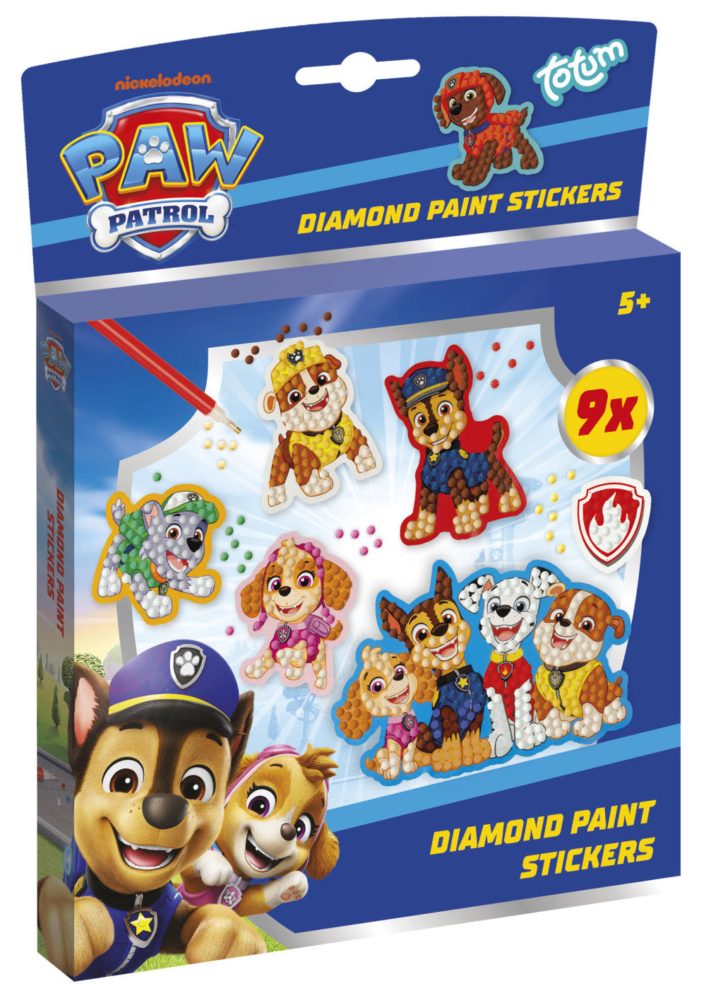 Paw Patrol Best Team Diamantaufkleber Set mit 9 Stück