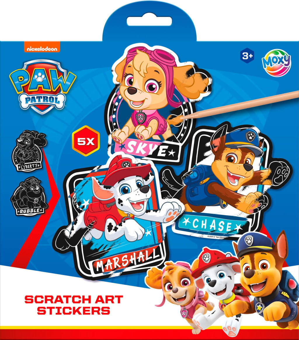 Paw Patrol Team scratch Gravur Aufkleber Set