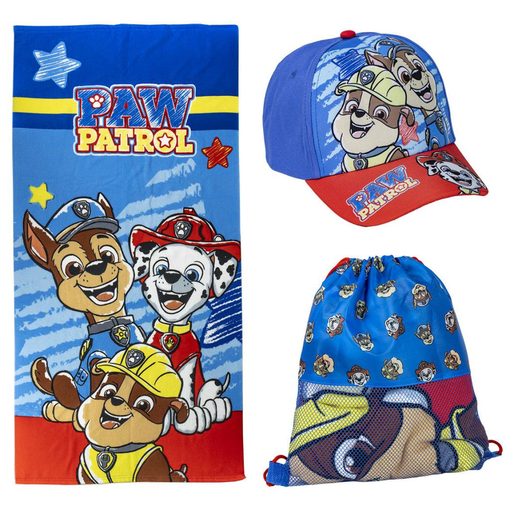 Paw Patrol Buddies Handtuch-, Sportbeutel- und Baseballcap-Set