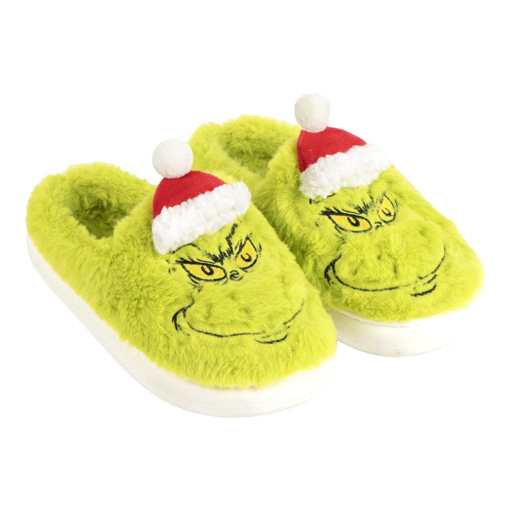 Der Grinch Santa Hat Erwachsenen-Winterhausschuhe 42/43