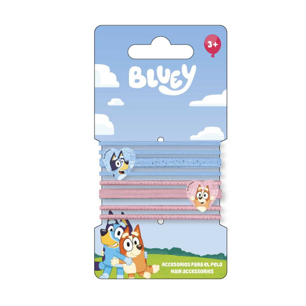 Bluey Heart Haargummi Set 8 Stk