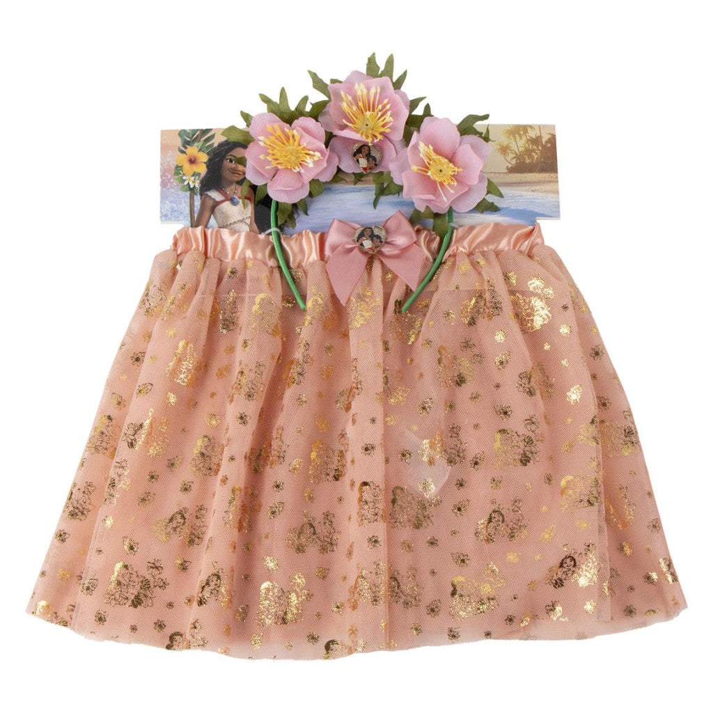 Disney Vaiana Flowers Kinderrock und Stirnband-Set 3 - 8 Jahre / 98 - 128 cm
