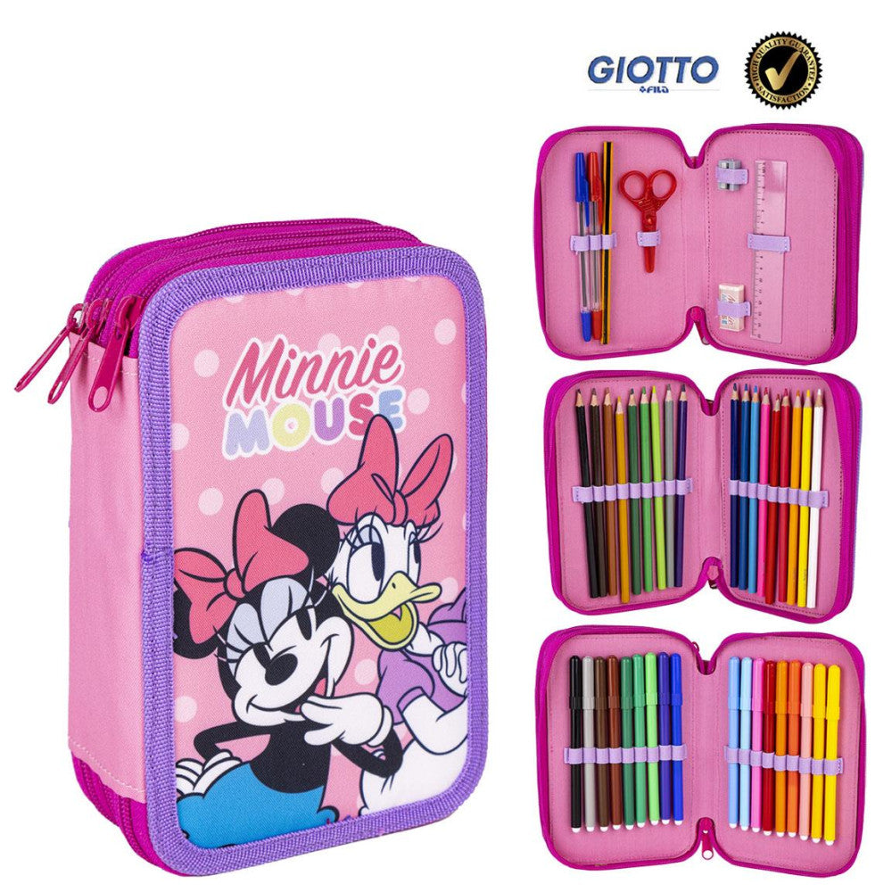 Disney Minnie Daisy Giotto 3-stöckiges gefülltes Federmäppchen