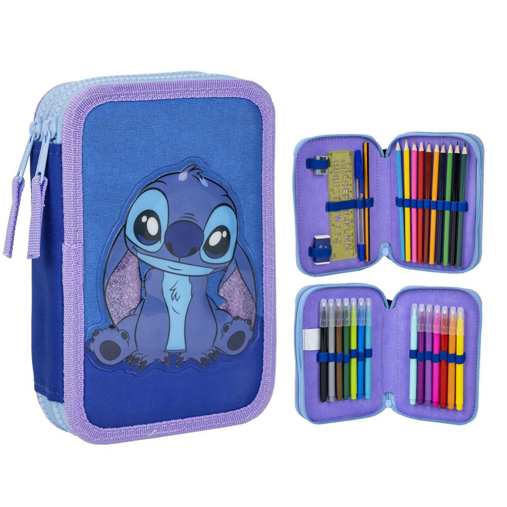 Disney Lilo und Stitch gefülltes Federmäppchen 2-stöckig