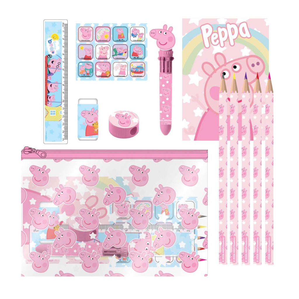 Peppa Wutz Rainbow Schreibwarenset