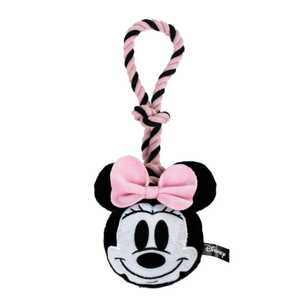 Disney Minnie Pink quietschendes Seil-Hundespielzeug 30 cm