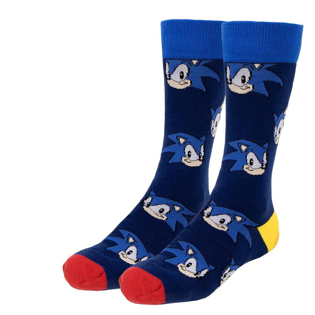 Sonic the Hedgehog Face Erwachsene lange Socken 35/41