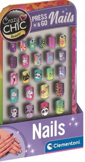 Crazy Chic Animals  Clementoni Kunstnägel Set