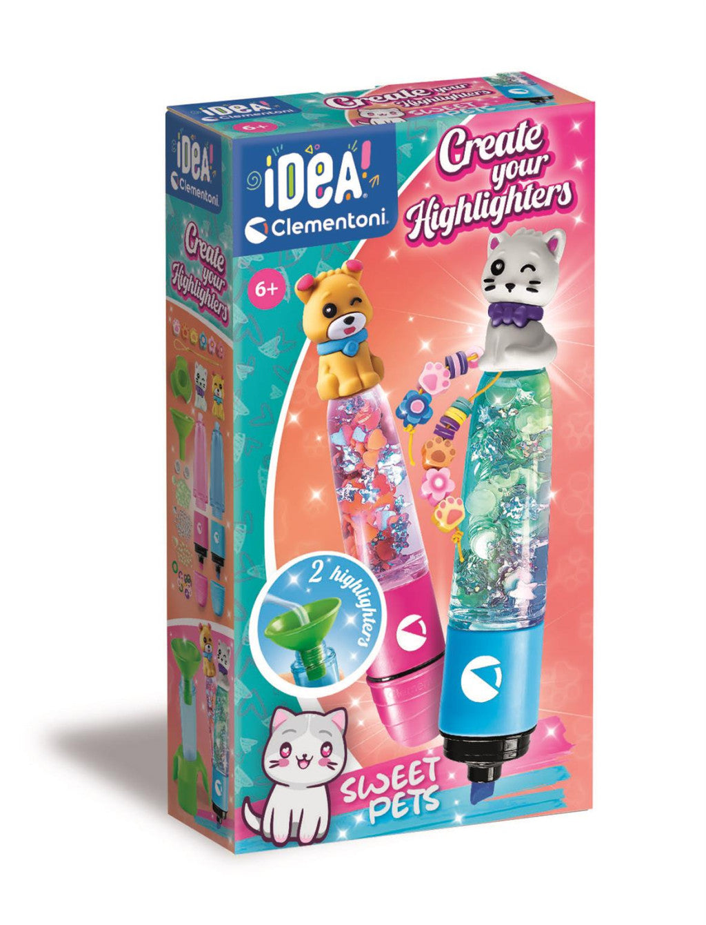 Farbe Sweet Pets Textmarker-Hersteller-Set Clementoni