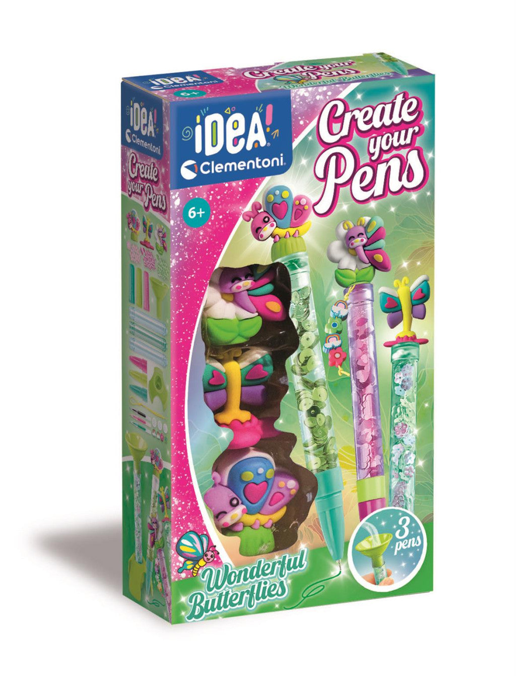Farbe Butterflies Federherstellung-Set Clementoni