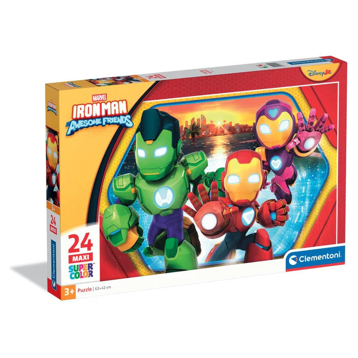 Avengers Hero Squad Iron Man und Super-Team 24-TLG Maxi-Puzzle Clementoni