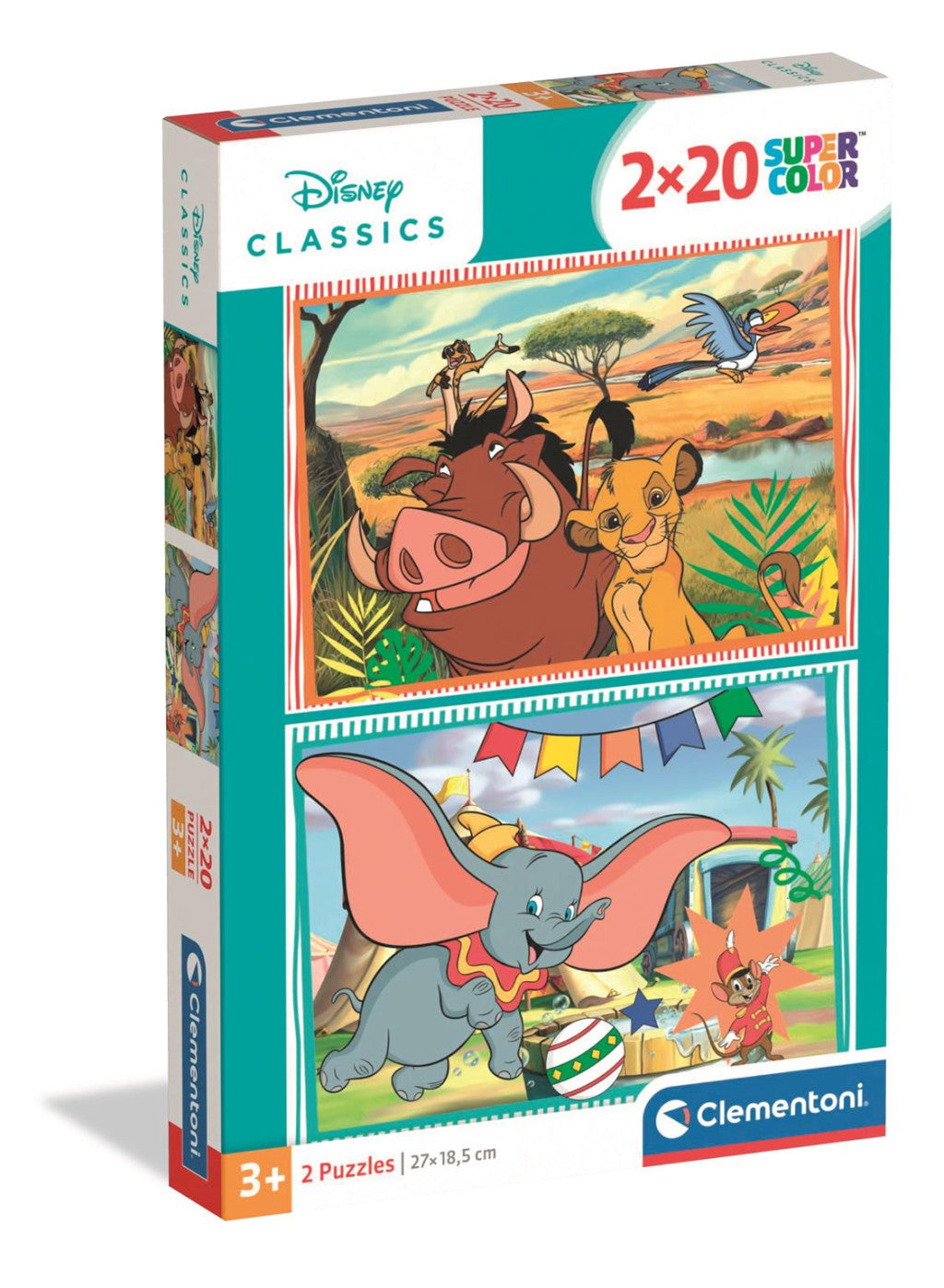 Disney Classics Funny Time 2x20-teiliges Puzzle Clementoni