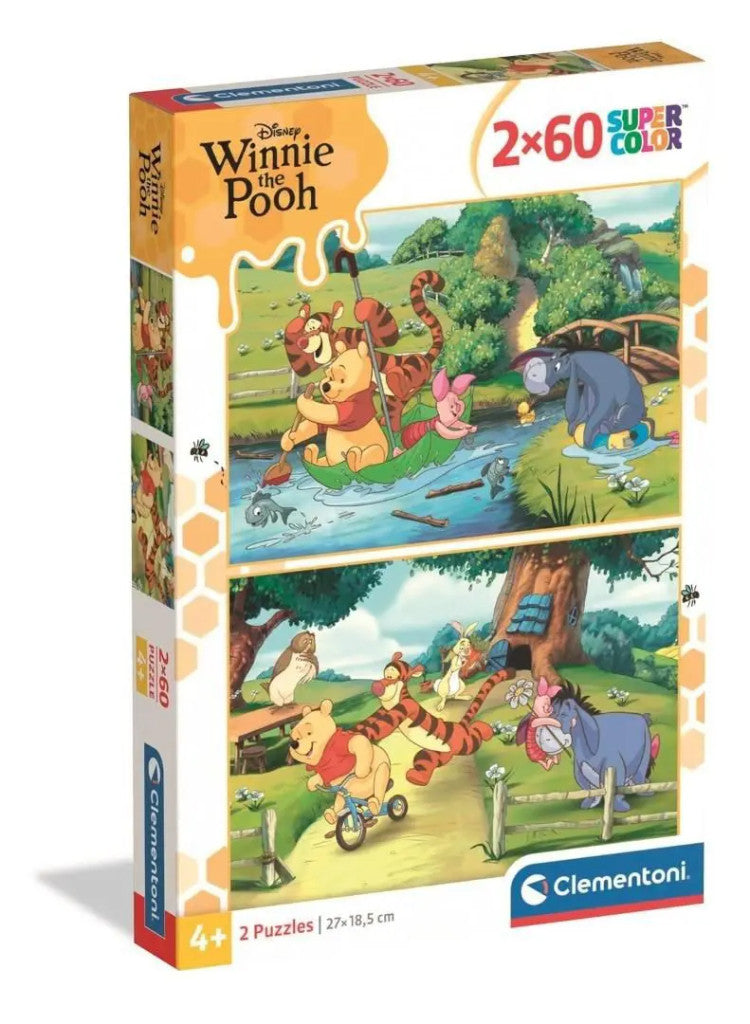Disney Winnie Puuh Funny Day 2x60-teiliges Clementoni Puzzle