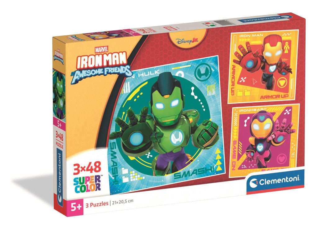 Avengers Hero Squad Iron Man und Sein Super Team 3x48 tlg. Puzzle von Clementoni