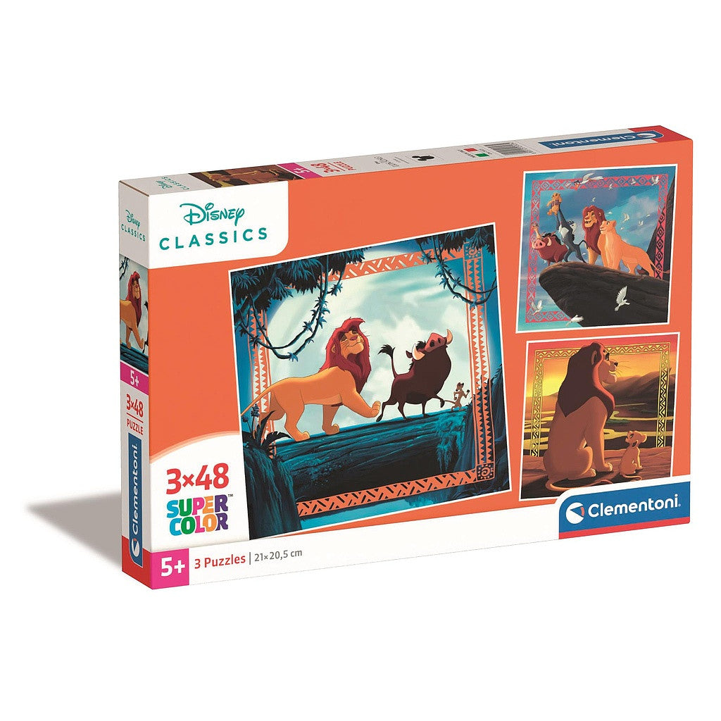 Disney Der König der Löwen Circle of Life 3x48-teiliges Puzzle Clementoni