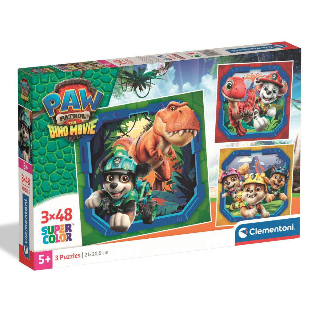 Paw Patrol Dino Movie 3x48-teiliges Clementoni Puzzle
