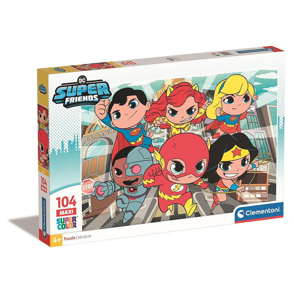 Justice League Tiny DC Super Hero 104-teiliges Maxi-Puzzle Clementoni