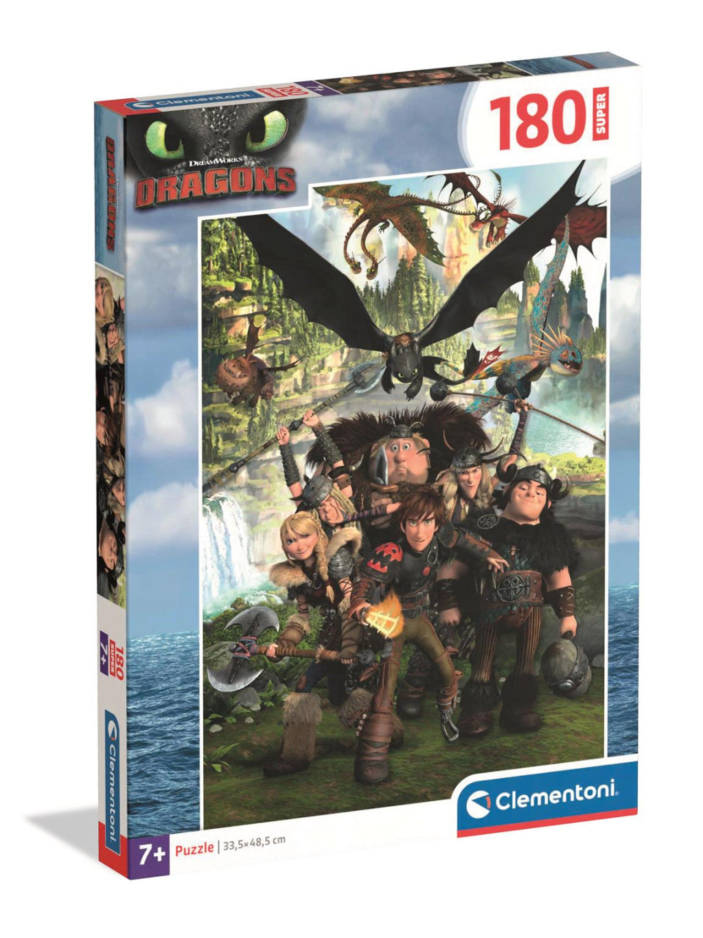 Drachenzähmen Leicht Gemacht Riders 180-teiliges Puzzle Clementoni