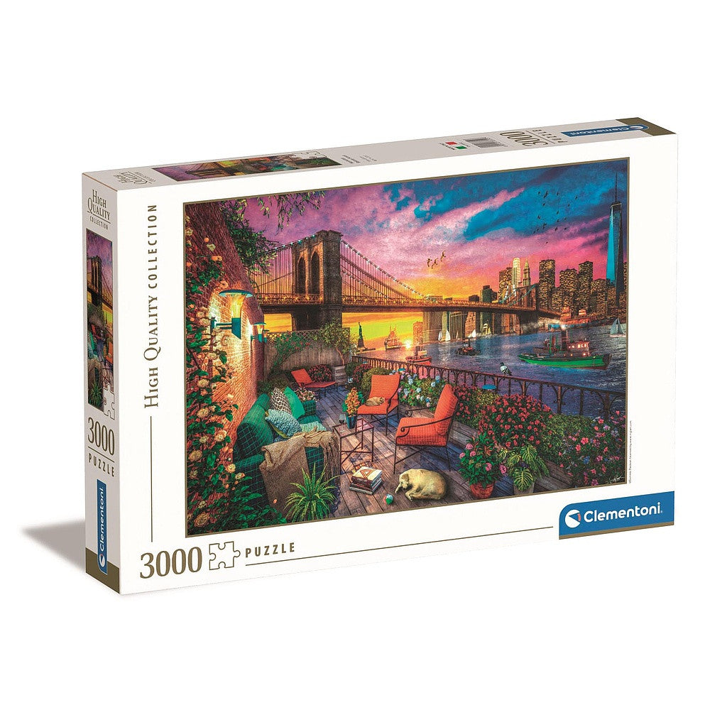 Städte Balcony Sunset  New York 3000-teiliges Puzzle von Clementoni