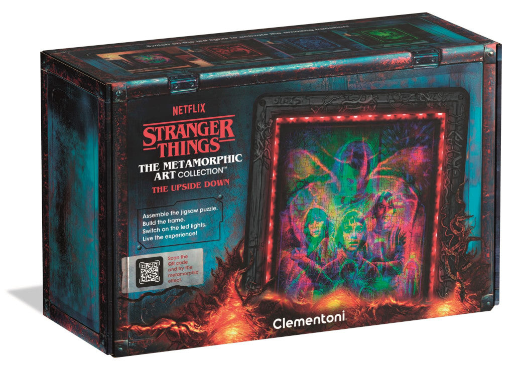 Stranger Things Upside Down 520-teiliges Puzzle mit LED-Rahmen Clementoni