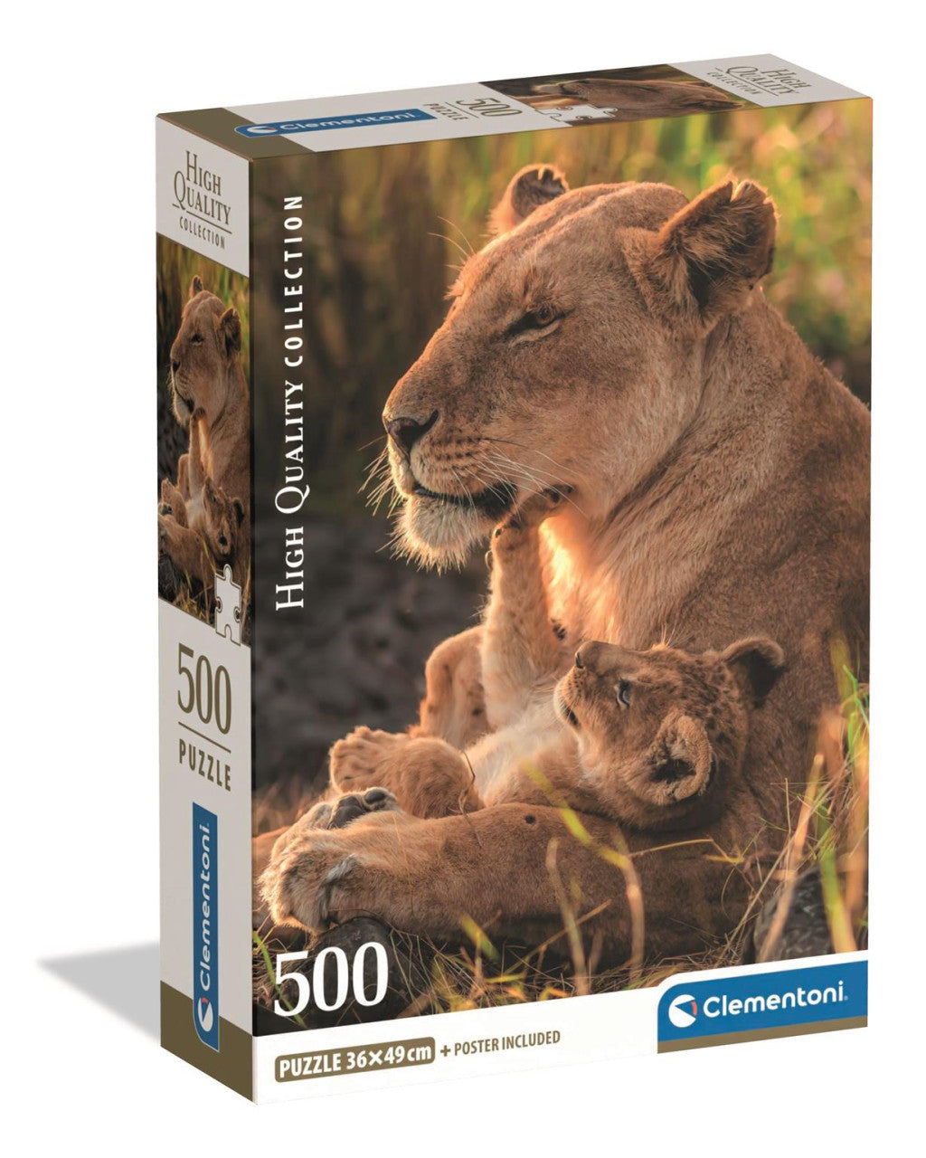 Löwe Feline Love 500-teiliges Compact Puzzle Clementoni